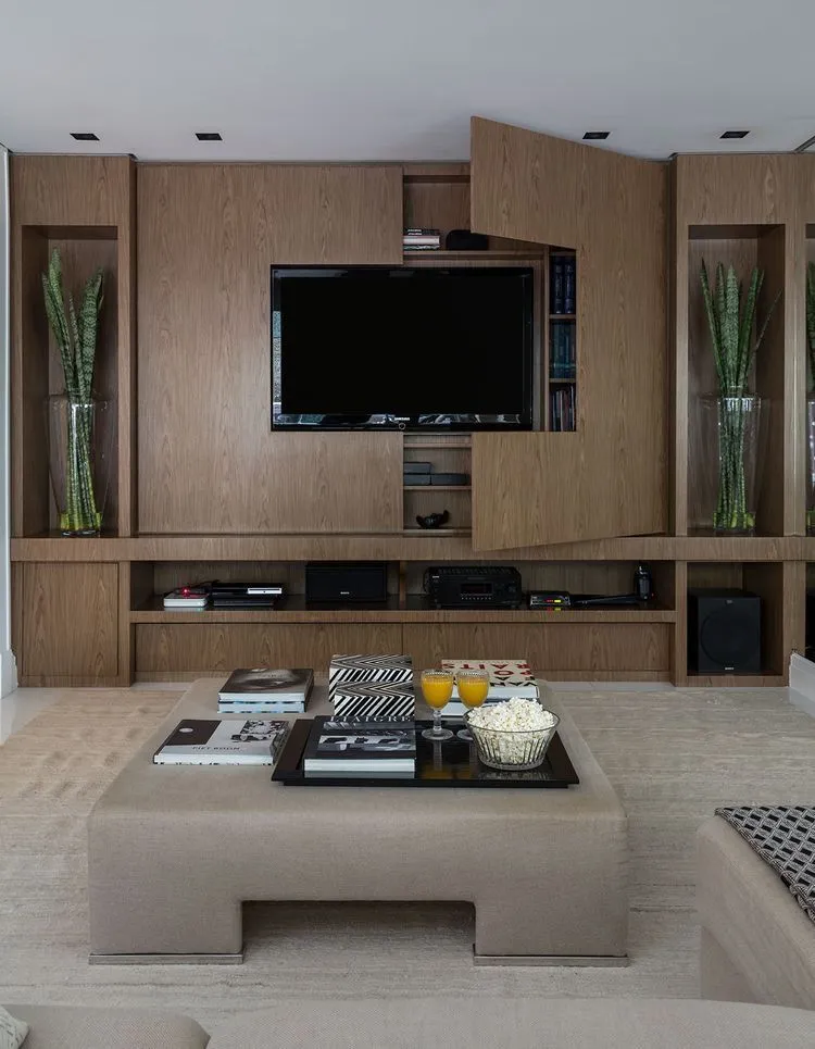 Concealed Storage Behind Panel Doors
