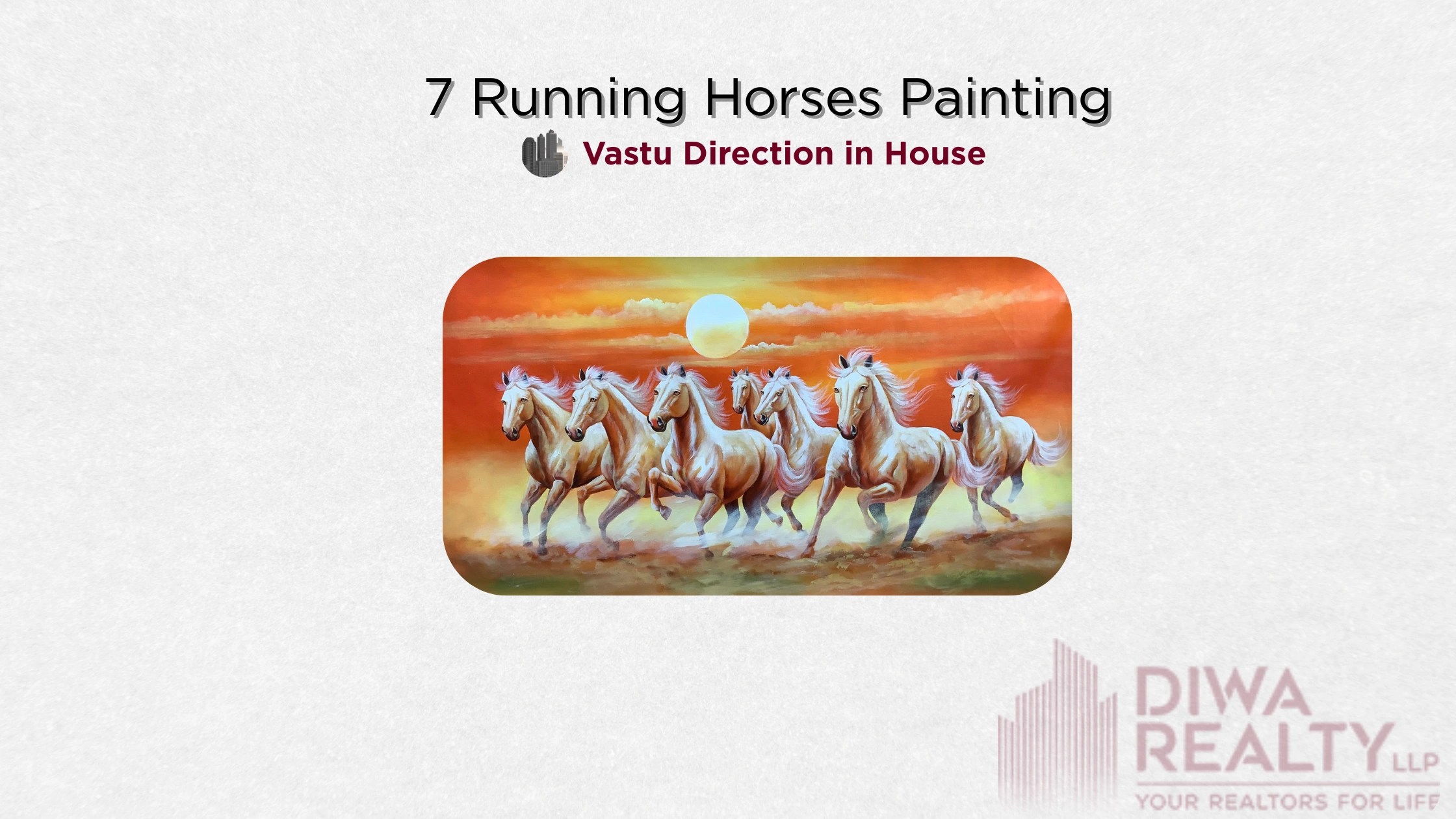 7 Running Horses Painting Vastu Direction in House