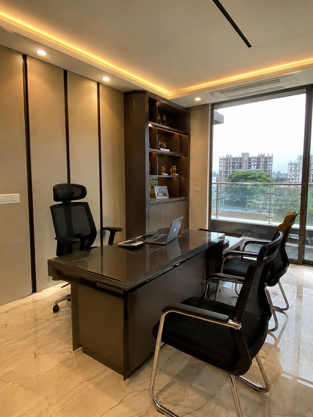 Professional real estate office in Punjab with modern property consultation setup